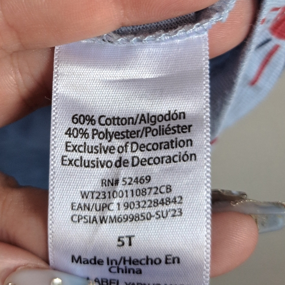 Wonder Nation Girls Blue Sub Print Tank Top Size 5T - Picture 3 of 6